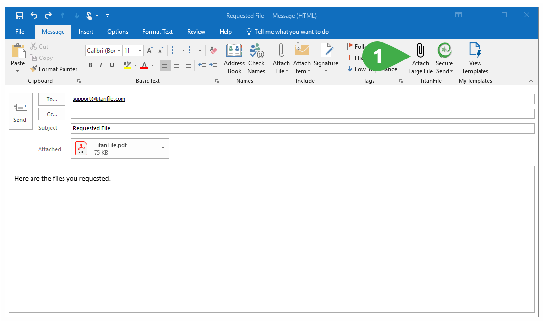 How to Send Large Files through Outlook TitanFile