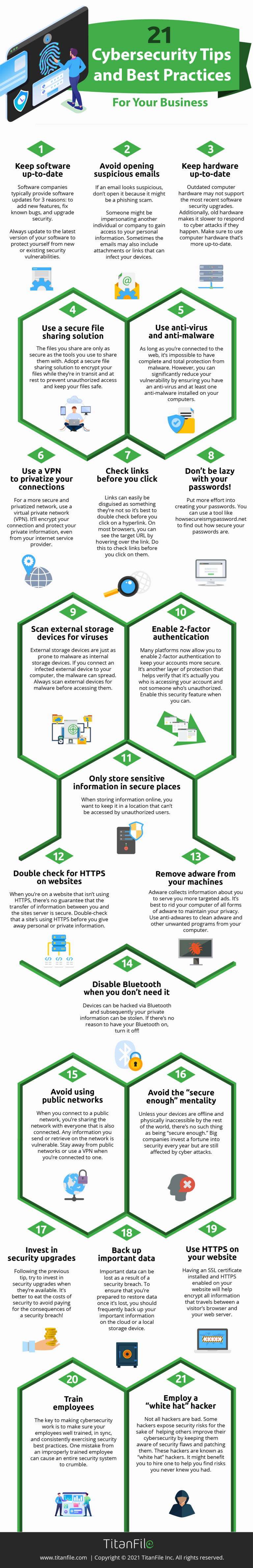 21 Cybersecurity Tips And Best Practices For Your Business [Infographic ...